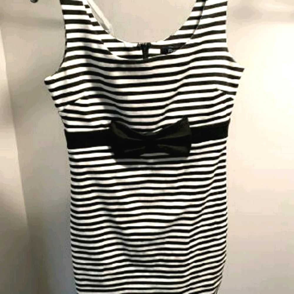 Striped body con dress